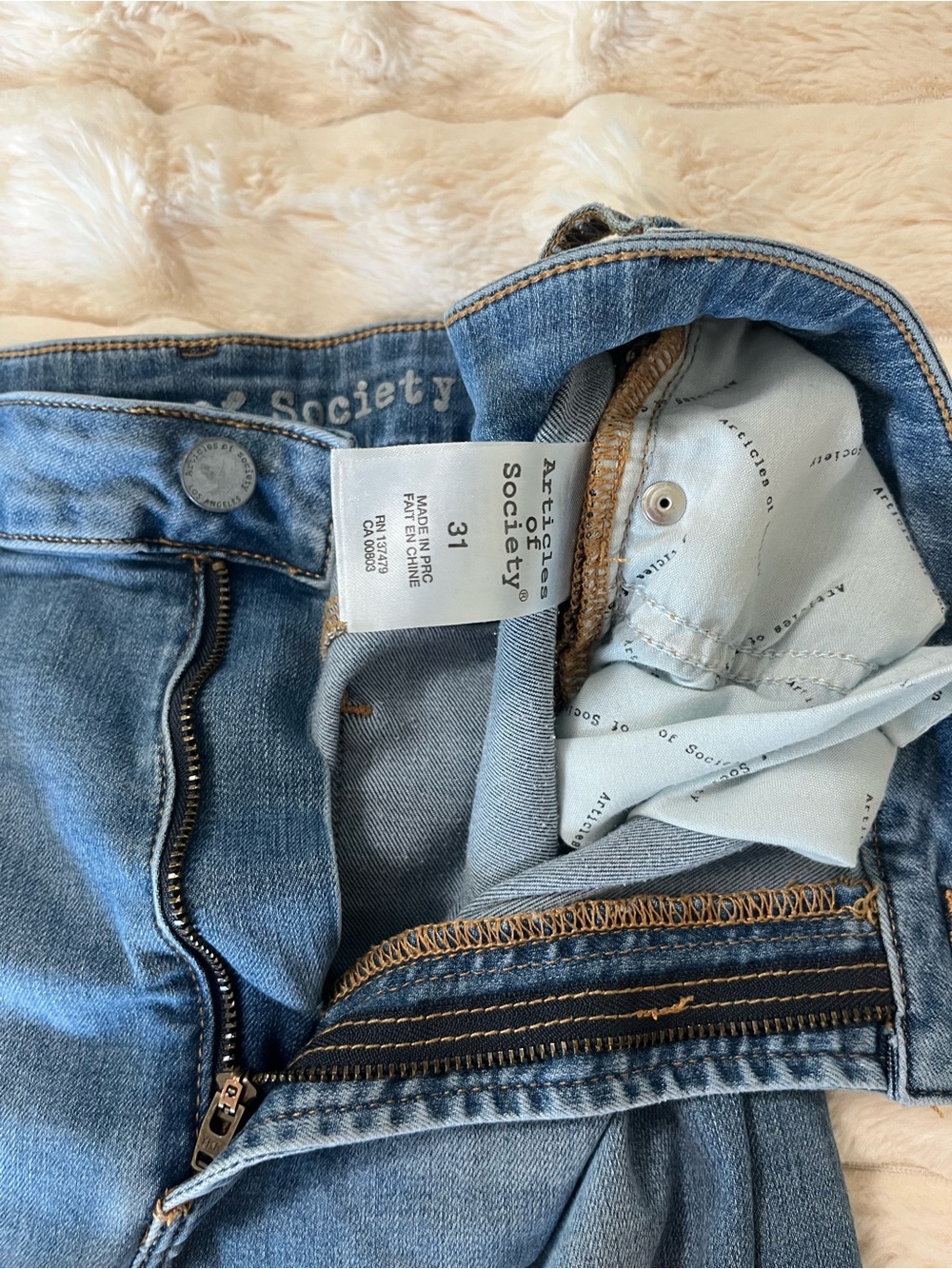 Articles Of Society Light Blue High-Rise Women's Jeans